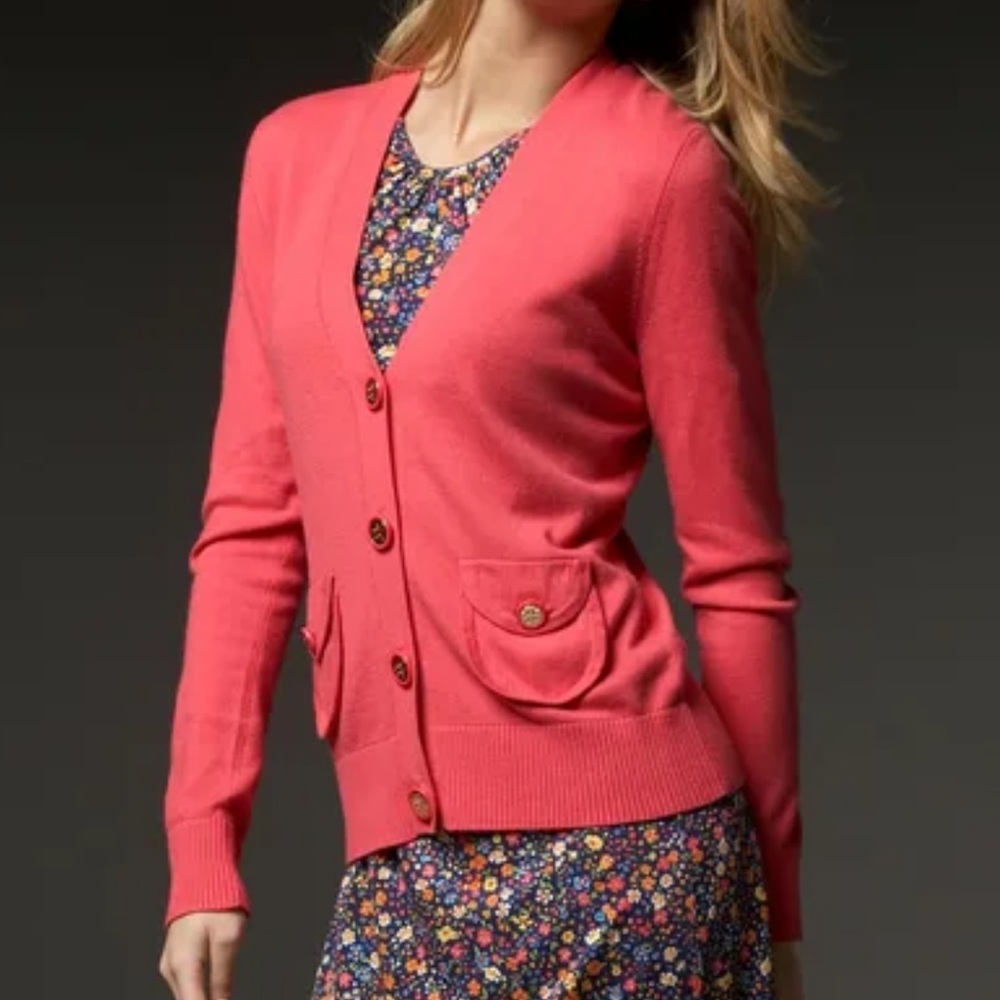 Tory Burch Coral Cardigan Sweater
